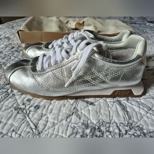 Mint Condition ASH Silver Leather 'Kill Bill' Sneakers, 6, Fit True To Size